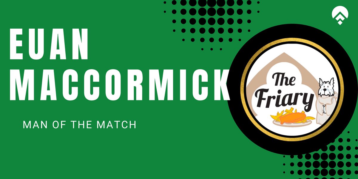 Today’s man of the match is Euan MacCormick sponsored by The Friary