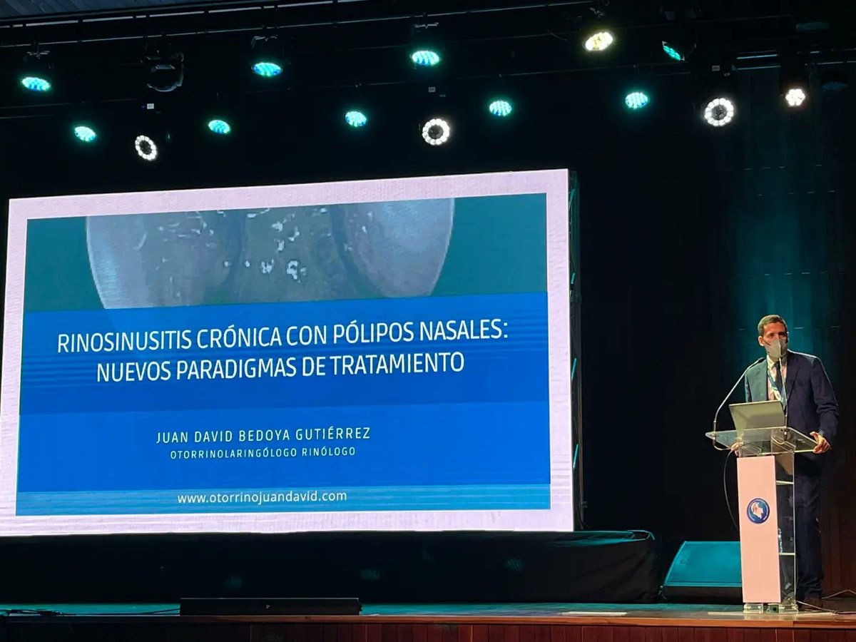 juandavidorl's tweet photo. 👉 Complacido de poder llevar el mensaje del manejo de los pacientes con rinosinusitis crónica 🤧 a los colegas de neumología 🫁 en su congreso nacional 🇨🇴 además de compartir nuestra visión desde la otorrinolaringología 👃con nuestro consenso nacional @acorlco 👌 https://t.co/xC9fpEBu47