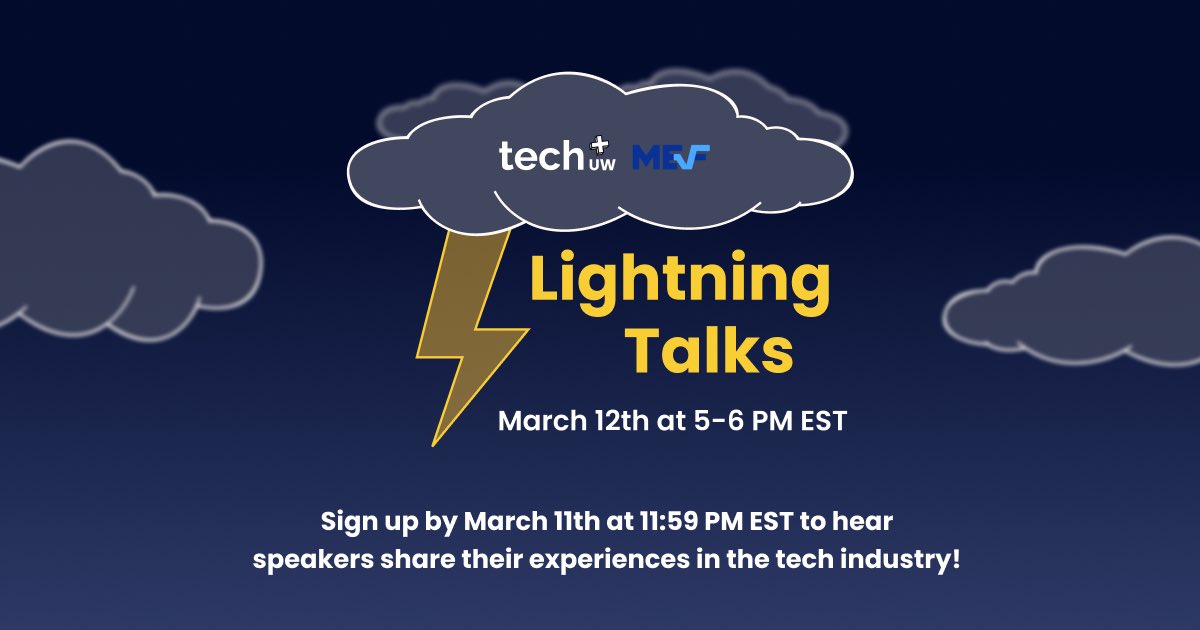 techplusuw's tweet image. Interested in learning more about careers in tech 🖥️? Then this is the panel for you!

🗓️ Date: March 12th, 2022 from 5-6 pm ET
💻 Platform: Zoom (a link will be sent out at a later date)
⌛ Registration Deadline: March 11th at 11:59 pm ET
👉 Sign-up link: bit.ly/w22-careers-li…