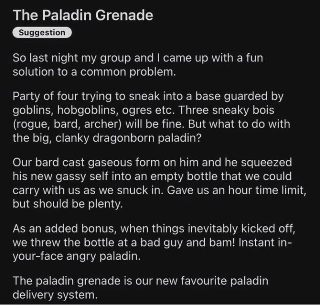 NewbieDM on Twitter: "Fantastic. #dnd https://t.co/TpjRbhJ1kY" / Twitter