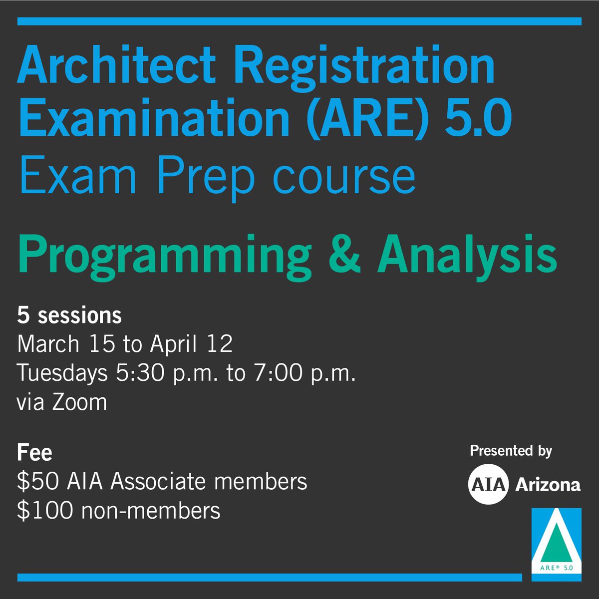 AIAAZAssoc's tweet photo. Studying for an ARE exam? This course, co-taught by two architects, can be valuable support. Click to learn more and register: https://t.co/f7iarXhyIh  #aia #architect #architecture https://t.co/4YljY7m2bj