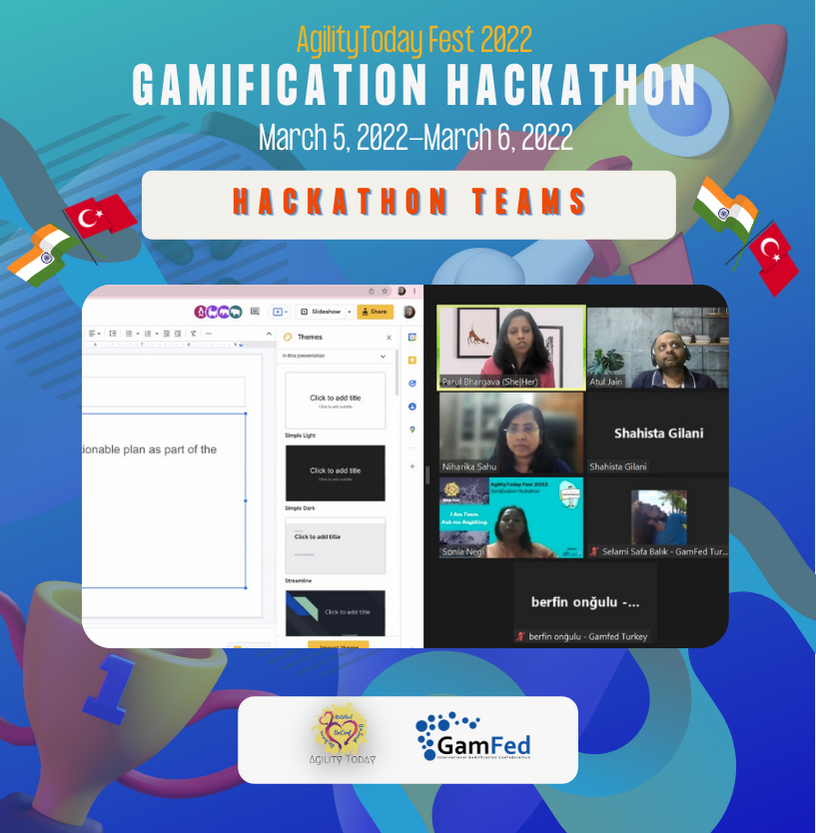 GamfedTurkiye's tweet photo. India Gamification Hackathon 2022’nin ilk gün eğitimleri sona erdi!

Yarın jüri sunumuyla sona erecek olan ekip çalışması süreci artık başladı!  

Team-3 GamFed Türkiye gönüllülerinin mentorluğunda oyunlaştırmaya hazır.  

#IndiaGamificationHackathon #GamificationHackathon https://t.co/kFyAO58DGM