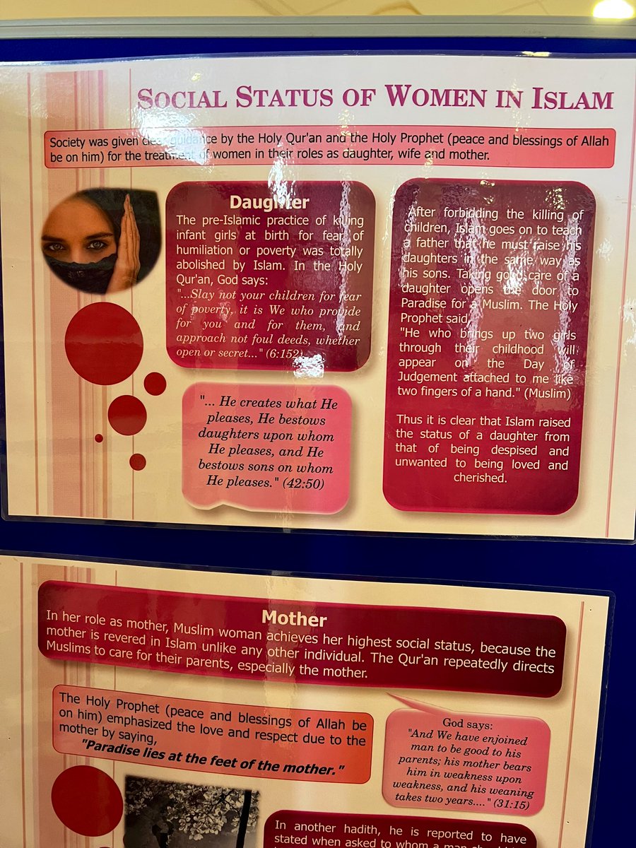 Ekua4Manchester's tweet photo. First Event celebrating International Womens Day. Many thanks to the women from Ahamdiyya Muslim Association for hosting the exhibition: Women in Islam. https://t.co/w6ywMZR1ok