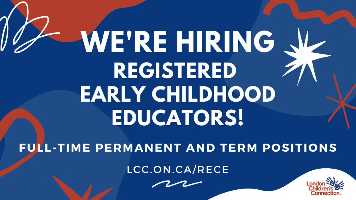 LCCLdn's tweet photo. Interested in becoming an ECE with LCC? We are hiring!  With London Children’s Connection, you will be part of a vibrant, growing organization that is dedicated to providing quality child care and advancing our profession. Ready to apply? Visit https://t.co/kUs6C2Pjhf https://t.co/ipbP6a77TX