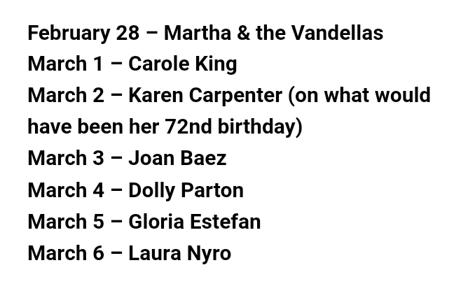 VenusInMomJeans's tweet photo. Saluting Great Artists for #WomensHistoryMonth #TwoAtTen on the radio at 10am and 10pm @MeTVFM 87.7FM https://t.co/fBT7nll9Ay
Saluting #GloriaEstefan!!!
For 10am #MeTVFM played #WordsGetInTheWay and #OneTwoThree (both with the #MiamiSoundMachine) https://t.co/TBRMmGtQPO