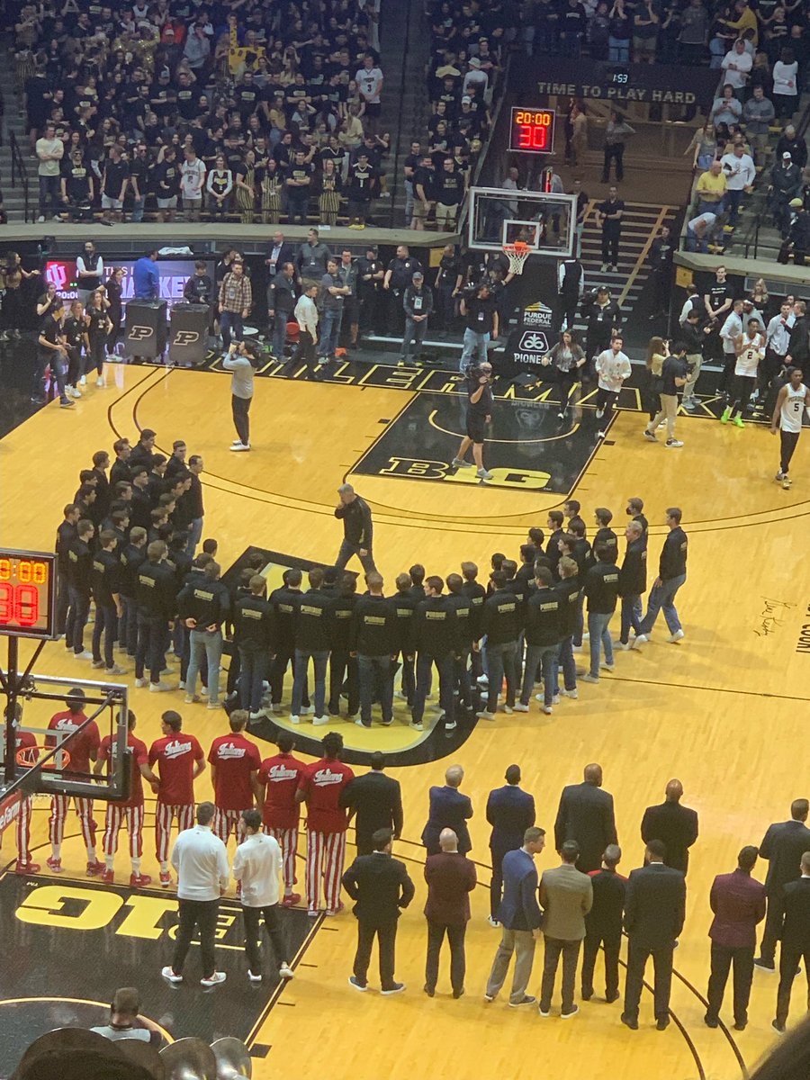Purdue Varsity Glee Club sings the National Anthem at the Purdue IU game