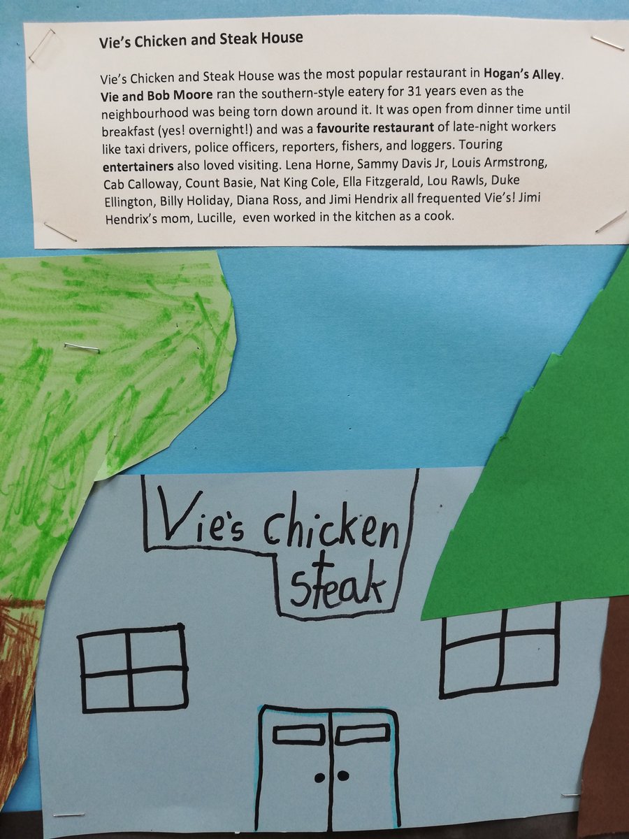 École Woodward Hill celebrates BHM with a reimagining of the vibrant Black community of Hogan's Alley (Black Strathcona) 

Designed and created by a solid team of students in Grades 1 to 7! The Rainbow Club also showed up to represent! 🏳️‍🌈 #sd36