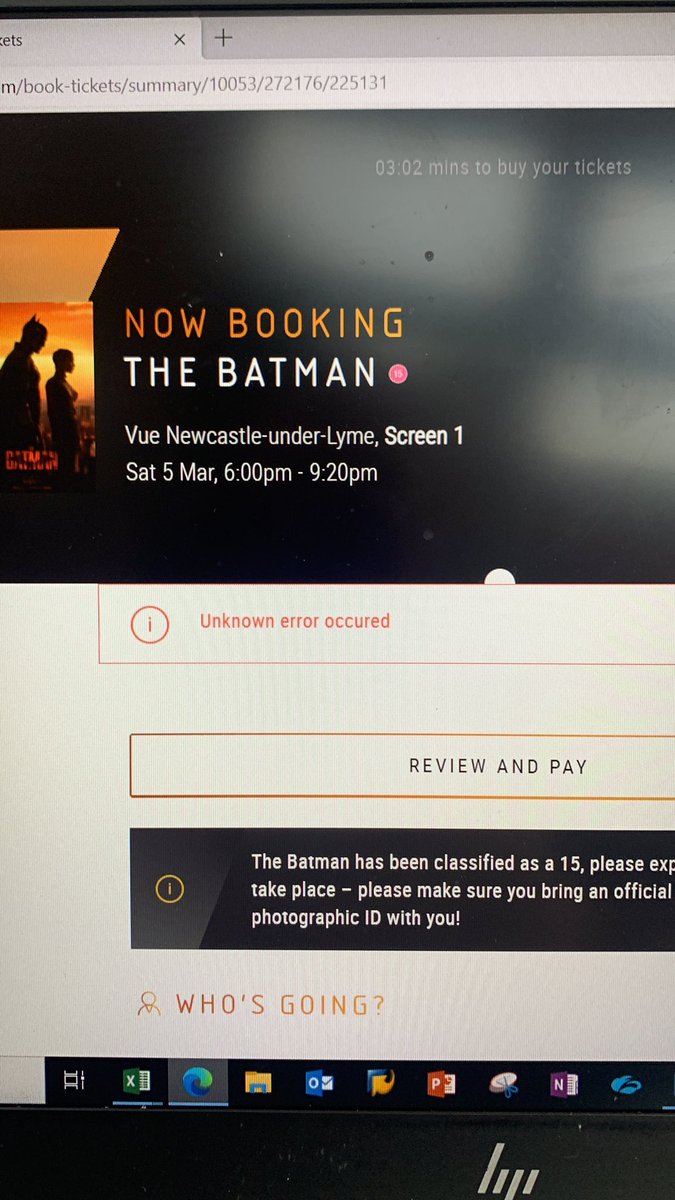 ByngRich's tweet photo. @vuecinemas unknown error stopping me from getting tickets on website and app!!! What’s the issue? https://t.co/D7475g8QMd