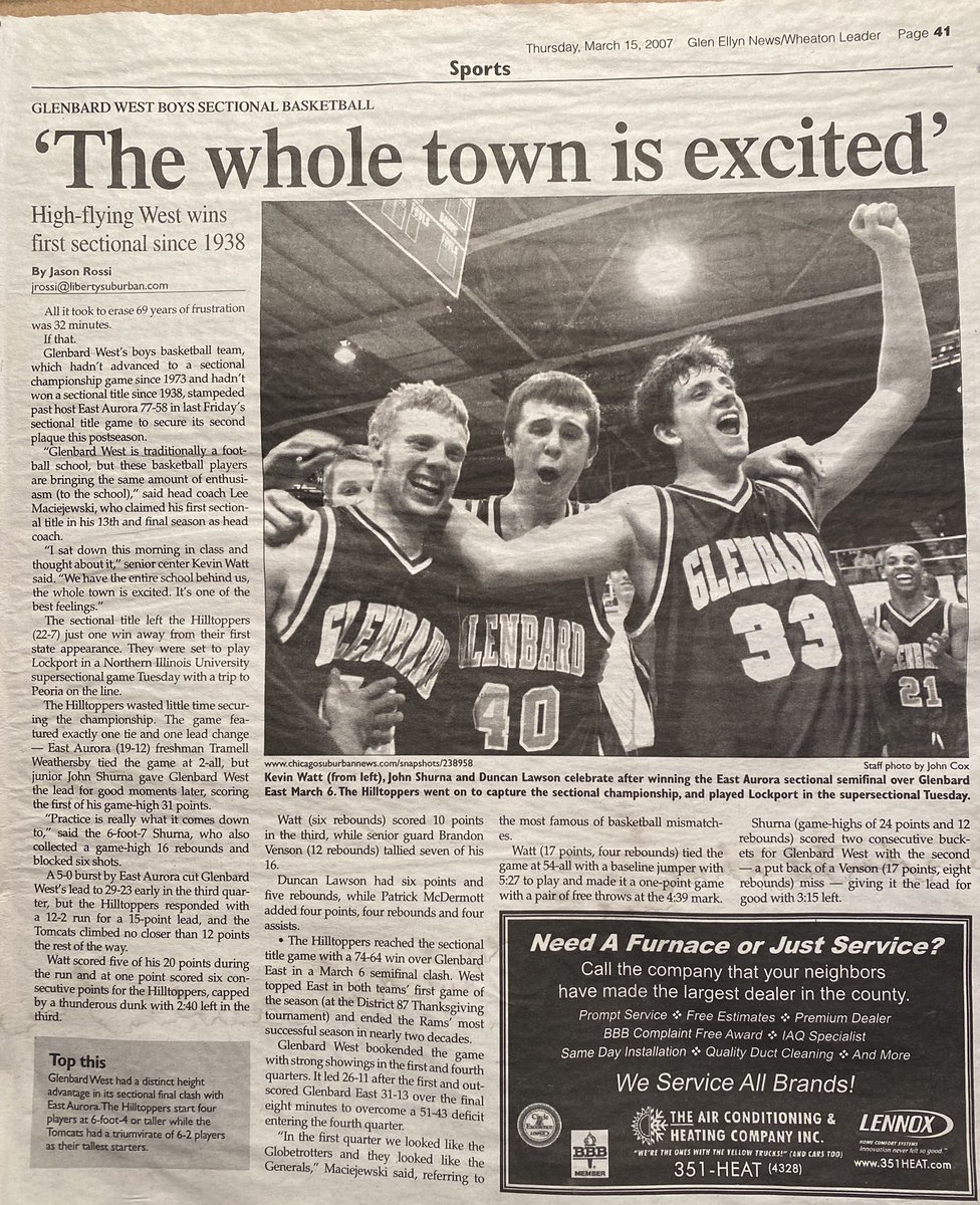 HoopsGBWest's tweet photo. SECTIONAL 🏆 
🏀 1938
🏀 2007 (below)
🏀 2022 https://t.co/BSIiusGZpf