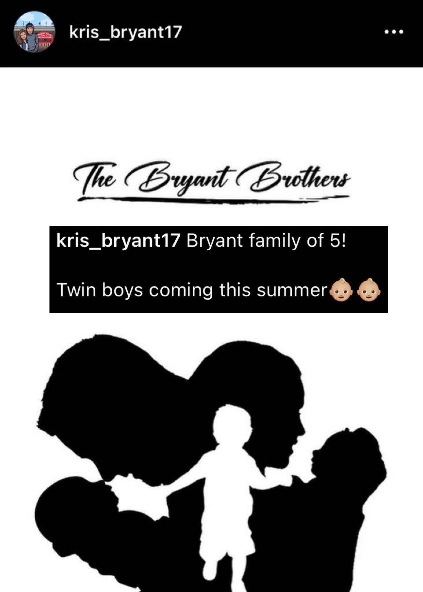 Cubs Zone on X: KRIS & JESS BRYANT ARE HAVING TWIN BOYS! 🥺💙   / X