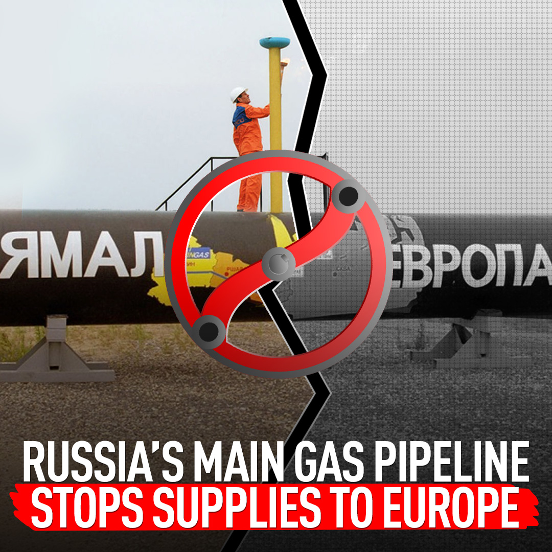 RT_com's tweet photo. The Yamal-Europe pipeline has halted all westbound gas supplies, meaning the flow from Russia to Germany has been suspended indefinitely.

https://t.co/Tf5ooD4FVS https://t.co/HX235DiUgM