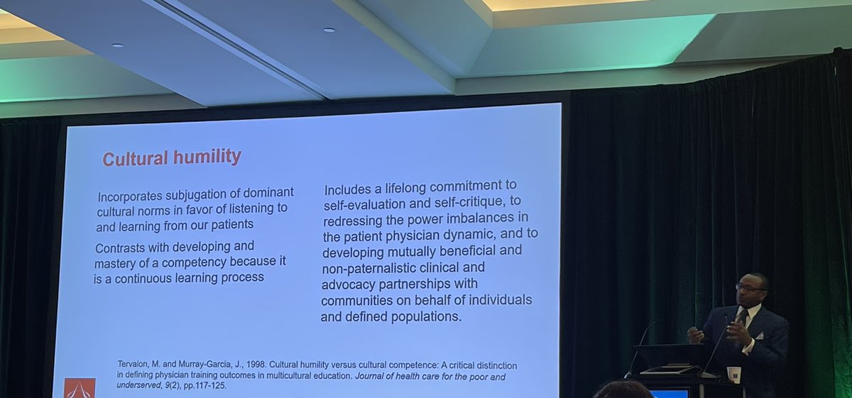 caitlinjonesmd's tweet photo. Powerful messages from Dr. McDade @sickledoc at #Periop2022. There is an URGENT need for diversity in healthcare. Cultural humility includes lifelong learning with self-evaluation and self-critique. 

#diversityinmedicine #acgme #culturalhumility #diversityandinclusion https://t.co/vn0QtXBrpM