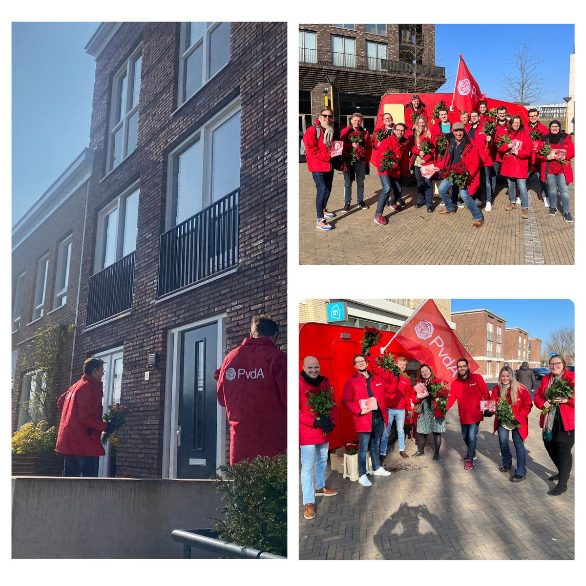 Weer een zonnige campagnedag met de @pvdautrecht vandaag naar Terwijde en Leidsche Rijn. Betaalbaar wonen en voorzieningen voor de wat oudere jeugd waren oa onderwerp van gesprek 🌹