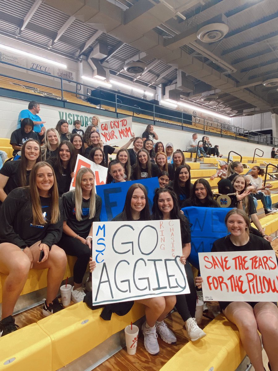 MSC_Softball's tweet photo. READY TO BRING SOME NOISE TODAY FOR OUR AGGIES! @MSC_WBB #keepuptheenergy #oneteamonefamily https://t.co/KQo9iwPvod