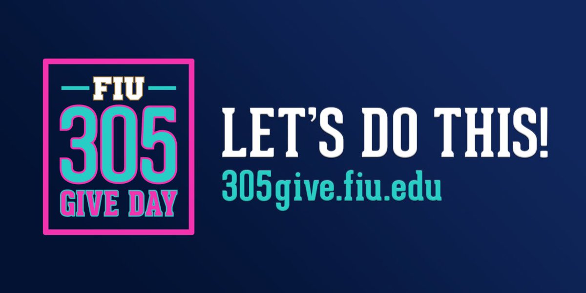 It is #305Day and I am asking the timeline to support one of the most important academic institutions in our 305 region — <a href="/FIU/">FIU</a> 

FIU is home to some of the brightest innovators shaping Miami’s ecosystem and more. Help us improve the lives we shape by giving as little as $25!