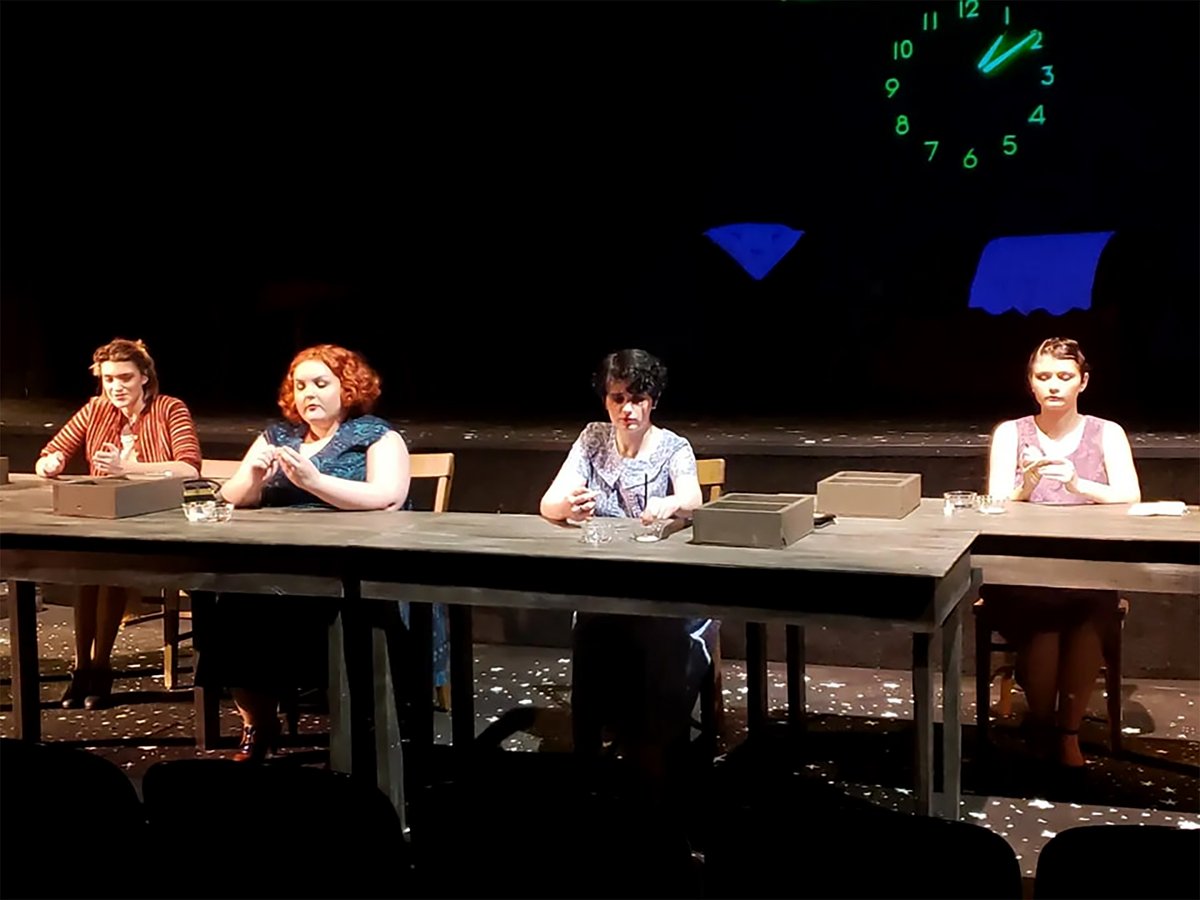 ParisJC's tweet photo. You have two more chances to enjoy a great performance from PJC drama students in the inspiration story of "These Shining Lives;" tonight @ 7:30 p.m. and tomorrow at 2:30 p.m. Learn more of the story and ticket info at https://t.co/nYvZguDJ0r. 🐲 https://t.co/0tt5kucTId