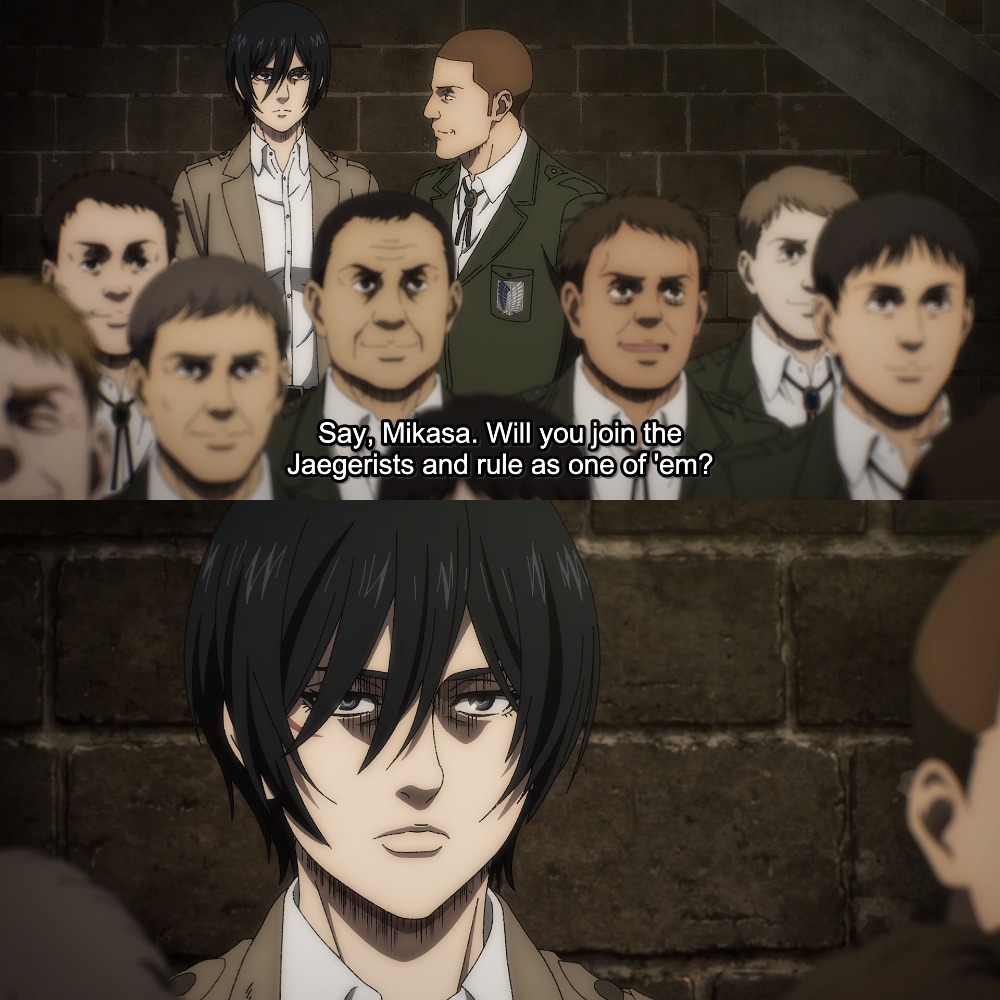 farmer_kun's tweet photo. Eren and Mikasa were never interested in ruling https://t.co/3JqVWuBypf