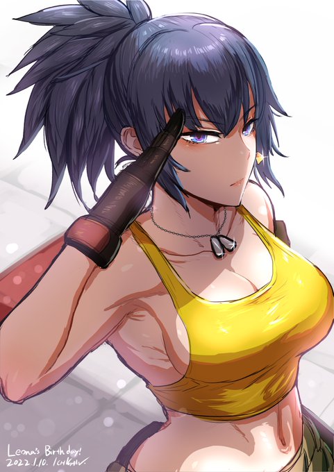 レオナ・ハイデルン再掲(今年の誕生日記念絵) 