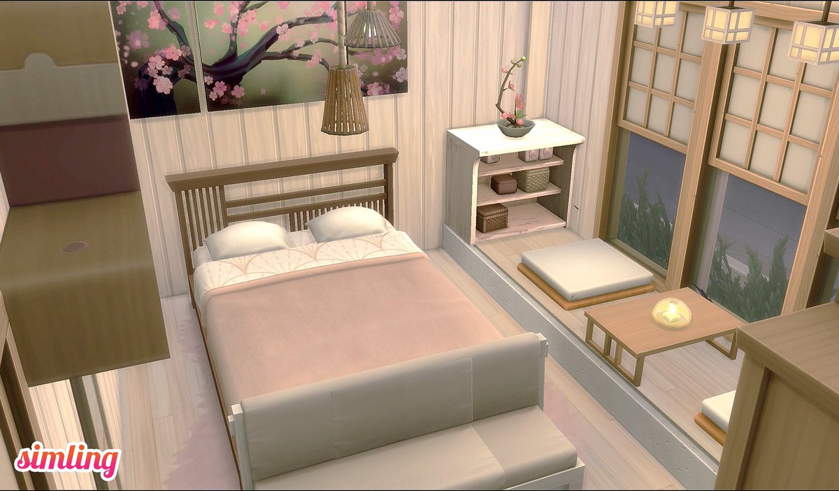 simling131's tweet photo. Korean Master Bedroom 🌸
Speedbuild of Minimalist Korean Apartment >> https://t.co/AxgTlh8cd7
.
I made a sitting platform in this bedroom, hope you’ll like it! 🕯🌸
Gallery ID: simling131 
#ShowUsYourBuilds #TheSims4 #ts4 #nocc https://t.co/LPPh2MHklB
