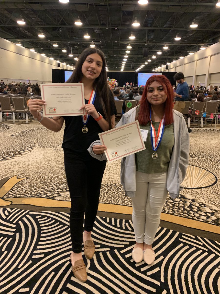 ldhsRST's tweet photo. Educators Rising national qualifiers! Children’s literature Pre-K. Congratulations Citlali and Emma! Go Falcons! 
⁦@LakeDallasISD⁩ 
⁦@LakeDallasHigh⁩ 
#falconsfirst https://t.co/hkfe1ZLJvw