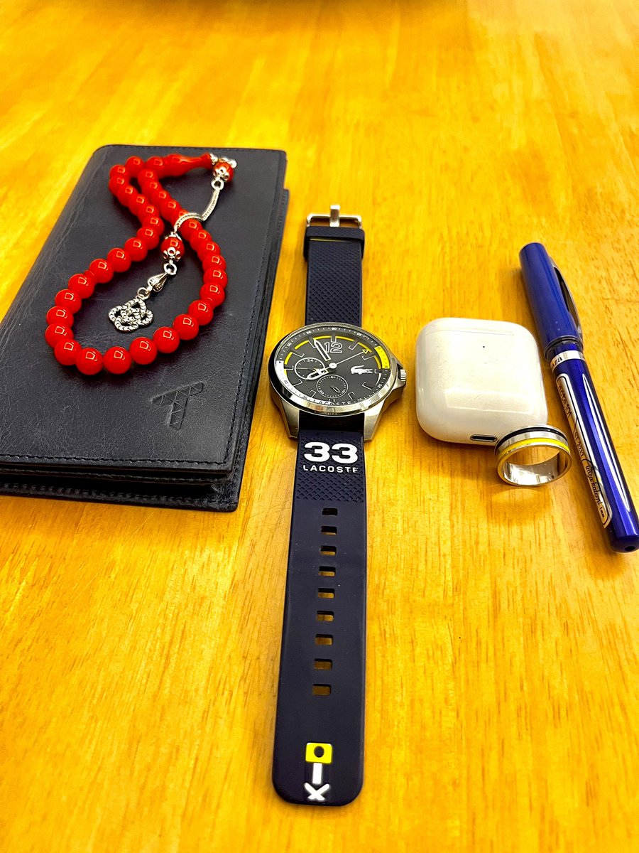GokhanDestegul's tweet photo. #lacoste #AirPods #ringofFB #rosary #purse #signaturepen can sıkıntısı… https://t.co/Di8qzC7lXC