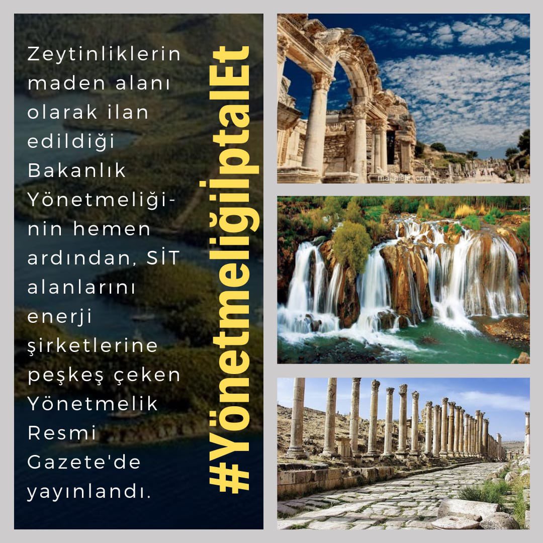 ekolojibirligi's tweet photo. Yönetmeliklerle gerçekleştirilmeye çalışılan yağmaya karşı tüm doğa ve yaşam savunucularını #YönetmeliğiİptalEt çağrısını yükseltmeye ve mücadeleye çağırıyoruz. https://t.co/QkKAdLmtOD