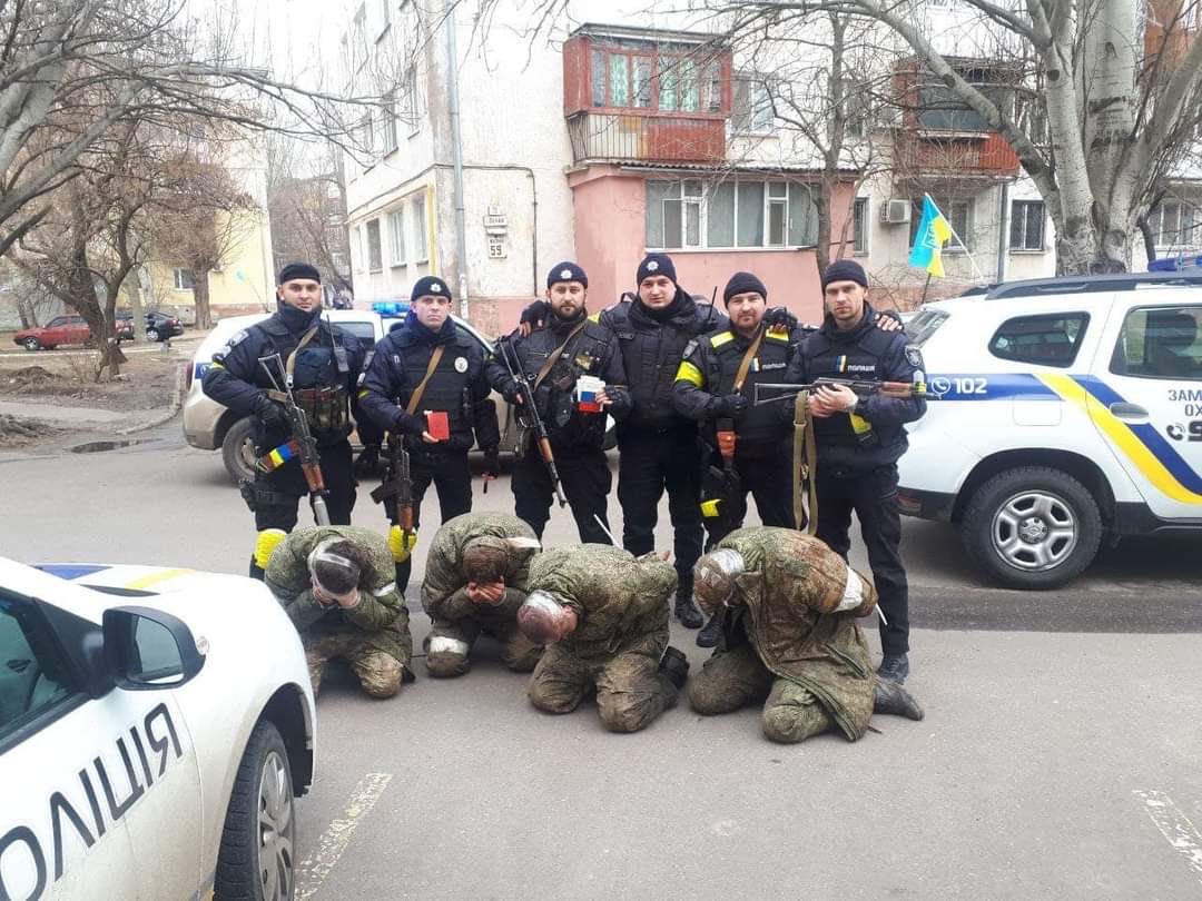 Mykolaiv.
Local police is totally involved in combat along with the military.
