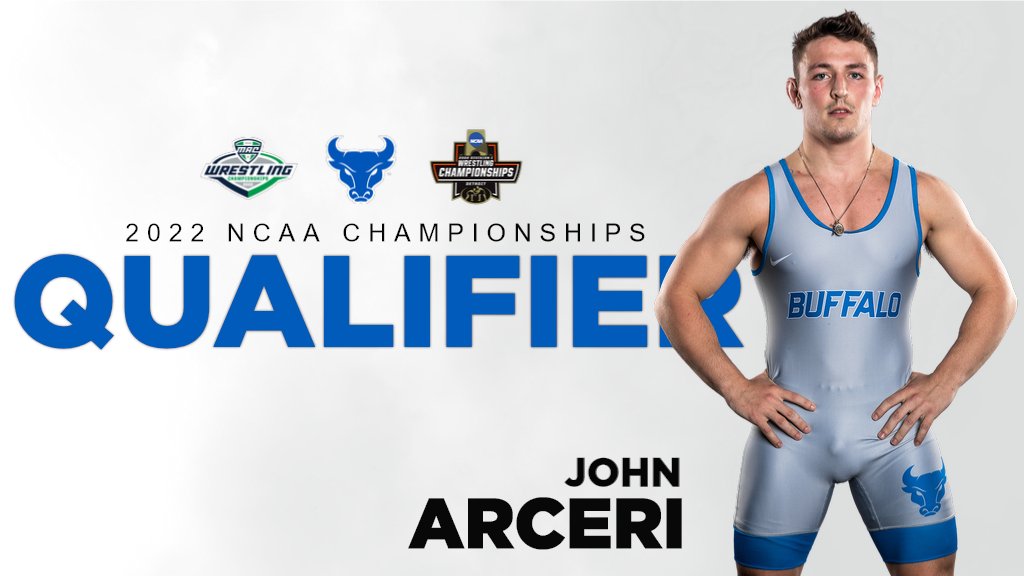 UB_Wrestling's tweet photo. TICKET PUNCHED!

John Arceri is a national qualifier at 149 lbs!

#UBhornsUP https://t.co/UvIGl3y4Df