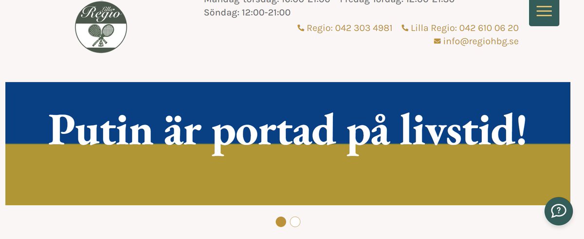 FrHaJo's tweet photo. Restaurant Regio i Helsingborg har portat Vladimir Putin på livstid. Föredömligt. https://t.co/g86b3bufA3