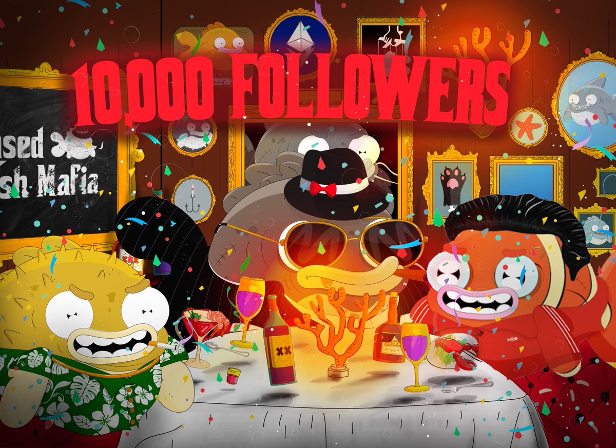 We just reached 10k followers🍾

Thank you all for supporting this little thing of ours🐠

We are proud of the incredible community our team &amp; 🐟 holders have created💪

The BFM Inner Circle continues to grow everyday🦈

#FishMafia #NFTCommunity #BFM