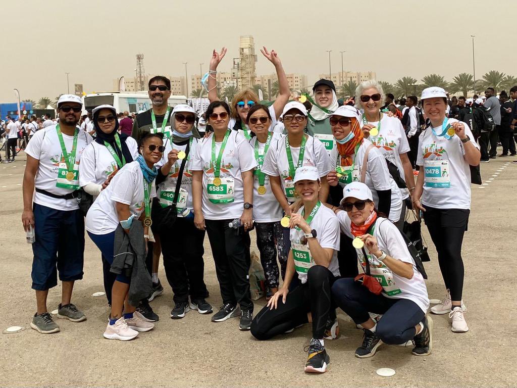 DQSteward's tweet photo. Wonderful @RiyadhMarathon_ today with many residents of the DQ participating.  Well done!  #running #Health #community https://t.co/sVO4ZHCeha