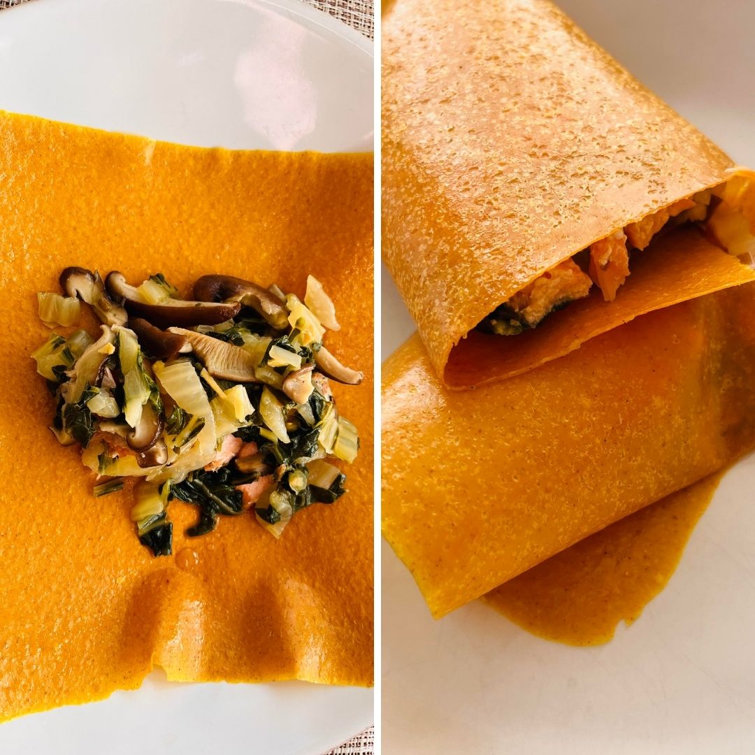 .@KrisBlackRose - For our #Simple #FewIngredient #Healthy #Wraps, I have here a #CoconutWrap #Veggies + #BakedSalmon 🫔🧡🍄🌿
Thank you, @thrivemarket