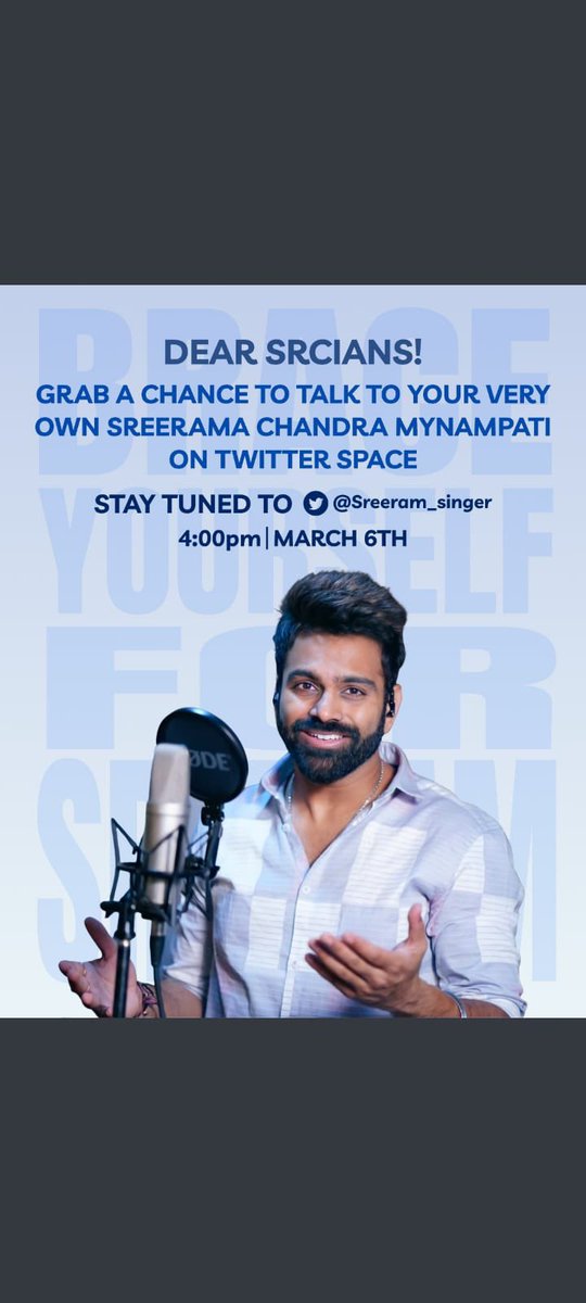 Sreeram_singer's tweet photo. Cya all my Family #srcians https://t.co/FExjmbUhos