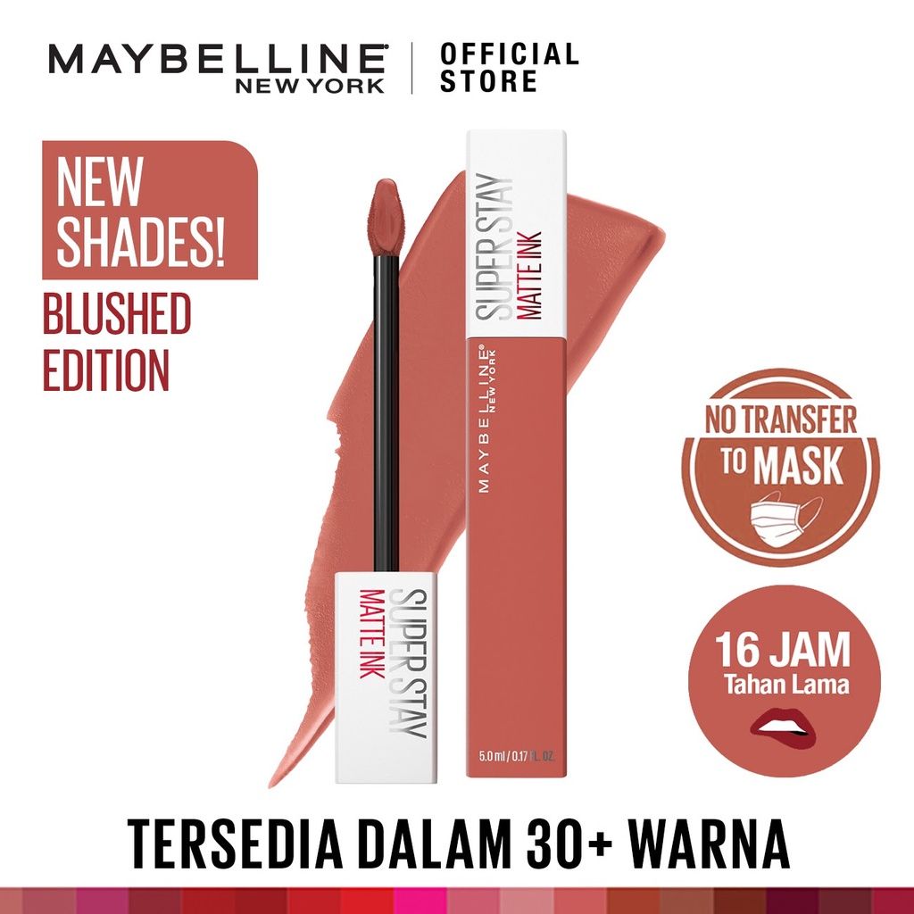 ChaEnthunk's tweet photo. Cek Maybelline Superstay Matte Ink Liquid Matte Lipstick Make Up [ Tahan Lama Hingga 24 Jam ] dengan harga Rp73.500 - Rp75.000. Dapatkan di Shopee sekarang! https://t.co/soEhbghK23 https://t.co/SElLqHX6NC