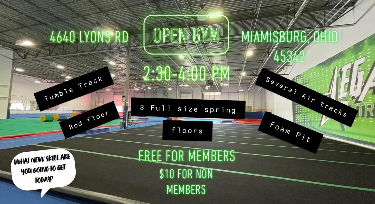 What a beautiful day for OPEN GYM!!! Get in and get your next skill!!