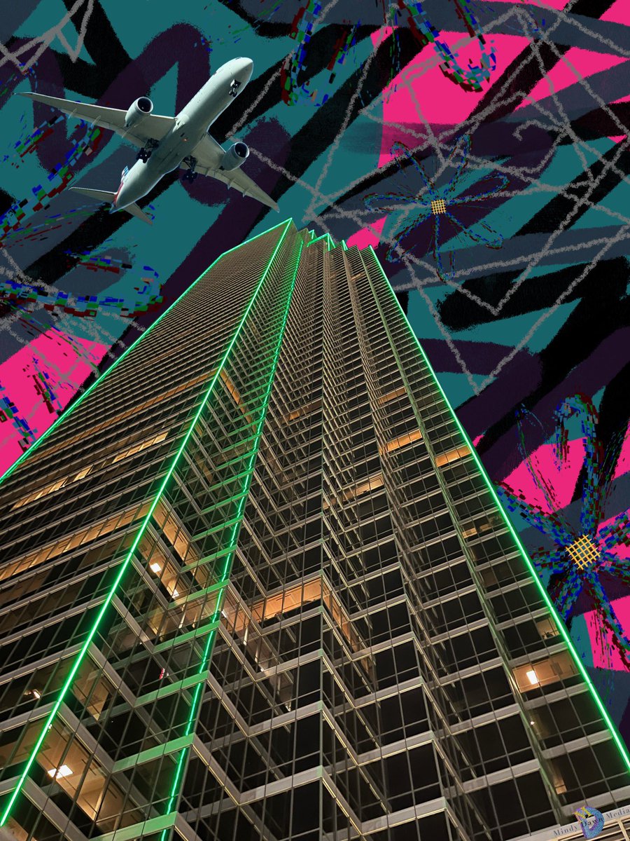 mdwhitton44's tweet photo. Tried a new mixed media! If you are afraid to step out of your comfort zone, that is when you choose to not grow and blossom as a person. 🌼🌃✈️  #NFTCommmunity #NFTs #DigitalArtist https://t.co/m5154slAx6