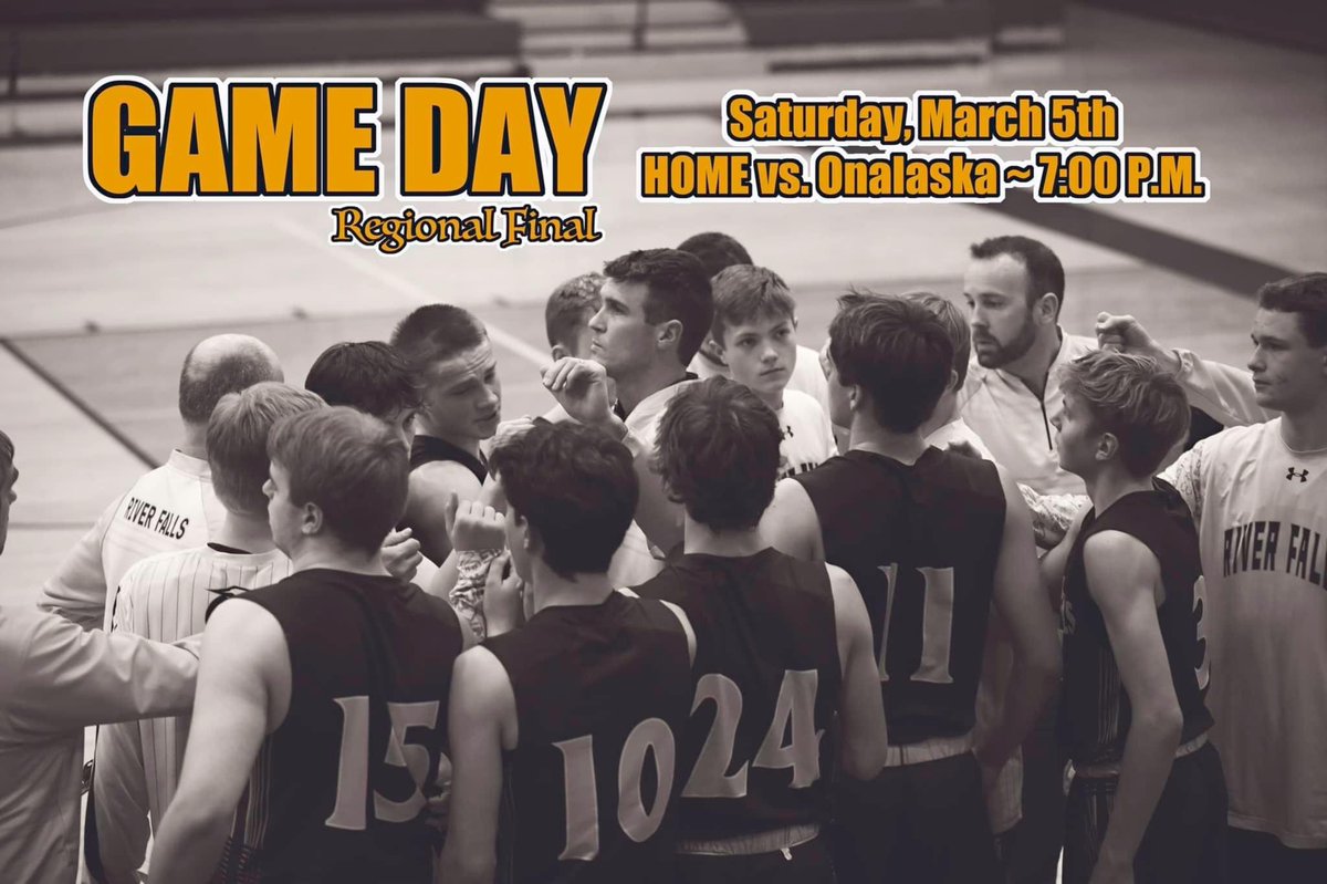Tonight: WIAA Regional Championship

Onalaska at River Falls

Game time - 7pm

Tickets go on sale at 6:15pm in the RFHS commons.  There is also a presale link available on the activities website at rfwildcats.org.  Tickets are $6.

Stream Link: youtu.be/w7MPo25QKWA