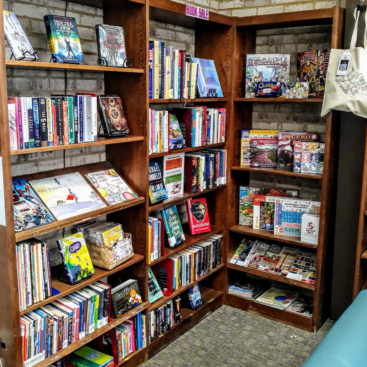 APLKatherine's tweet photo. Check out the upgraded @LibFriendsARL bookstore at Cherrydale Library! 📚Sales of these spectacular books, games, puzzles, and more, will benefit @ArlingtonVALib. Come find a treasure today! https://t.co/yF0bnQrimX