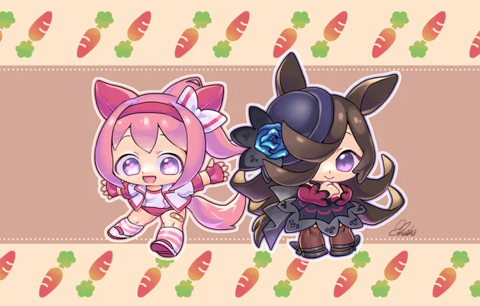 それから、ライス、、昨日だったんだね、、!
ライスはウララと描いた絵が多い!
#ライスシャワー生誕祭2022
#ウマ娘 #ライスシャワー 