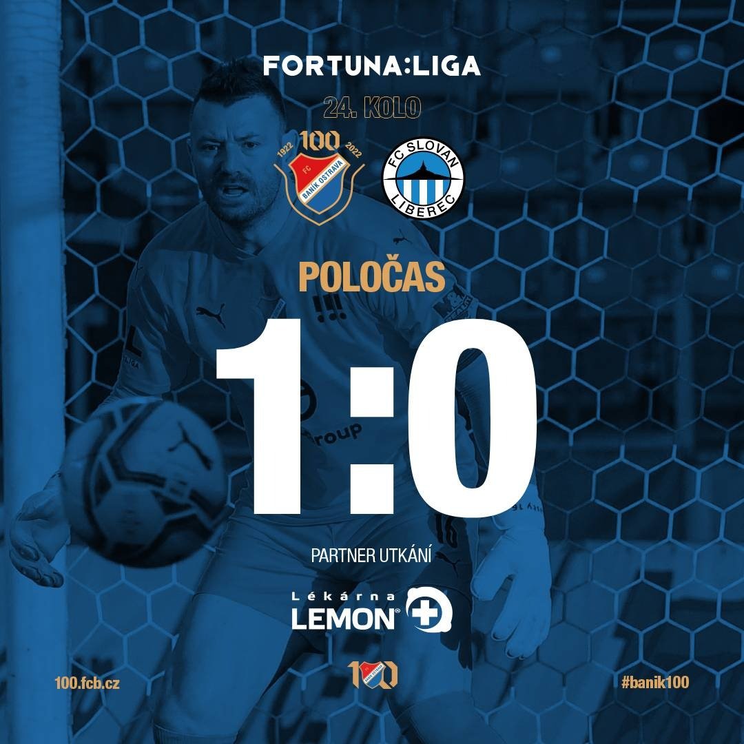 fcbanikostrava's tweet photo. ⏸️  POLOČAS  |  Baník začal aktivně a po půli zaslouženě vede. Kromě gólu ještě trefil tyčku.  #ovalib https://t.co/bfB6GXsFQm