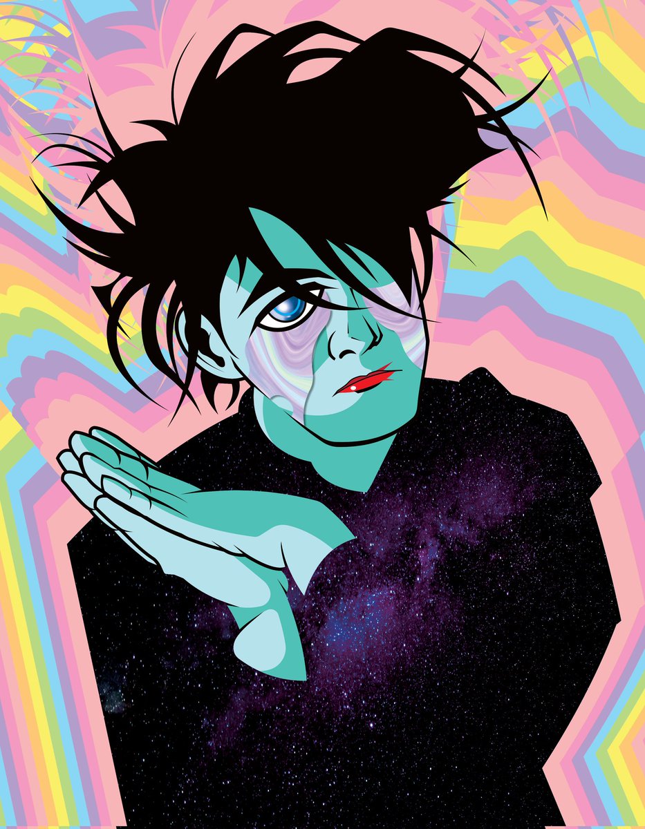 countpunkula's tweet photo. Robert Smith commission for my art homie @MEGAVAUNA !!! 2nd one was the original version but I fuckin hated it so I started over completely 💀💀💀 loved working on this piece🌹💖🌹💖 #art #drawing #illustrator #photoshop #stonerart #countpunkula #commission #robertsmith #thecure https://t.co/eE2QMkOOvD