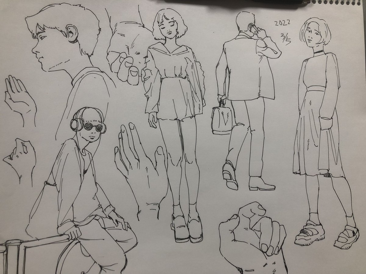 ボールペンで一発描きしてみる練習 