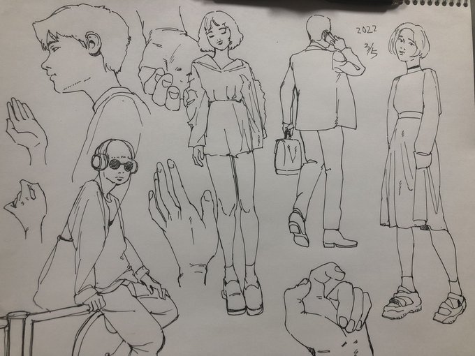 ボールペンで一発描きしてみる練習 