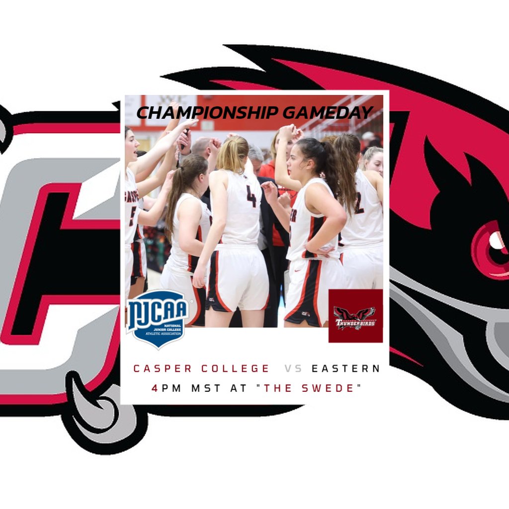 LadyTbirdsBball's tweet photo. LADY TBIRD FANS! IT IS CHAMPIONSHIP GAMEDAY! WE HOPE TO SEE YOU HERE AT 4PM MST! IT WILL BE WARM INSIDE "THE SWEDE" LETS PACK THE SWEDE
#GOTBIRDS #All4Casper #CCWB #FLYWITHUS #PACKTHESWEDE 
🆚: Eastern WY
🕓: 4PM MST 
🏟: Casper, WY "The Swede"
💻: https://t.co/sDVKX4cjUr 
#CCWB https://t.co/7T734UvNmV