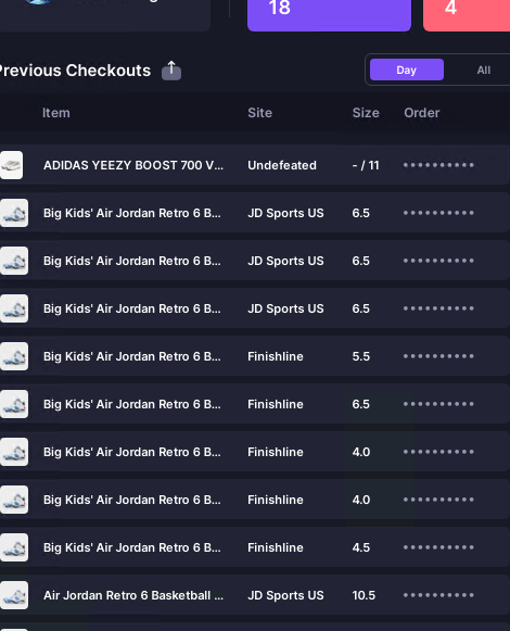 Thank You For 17 Pairs of UNC 6's and 1 Pair of 700's
<a href="/ValorAIO/">Valor</a> Best JD/FNL Bot Out!
<a href="/KaBoomProxies/">KaBoom Proxies</a> and <a href="/DonutProxies/">DONUT_proxies</a> Goes Crazy on JD/FNL!
<a href="/LiveProxies/">Live Proxies</a> On Shopify
<a href="/aycdio/">AYCD</a> AI Goes Crazy