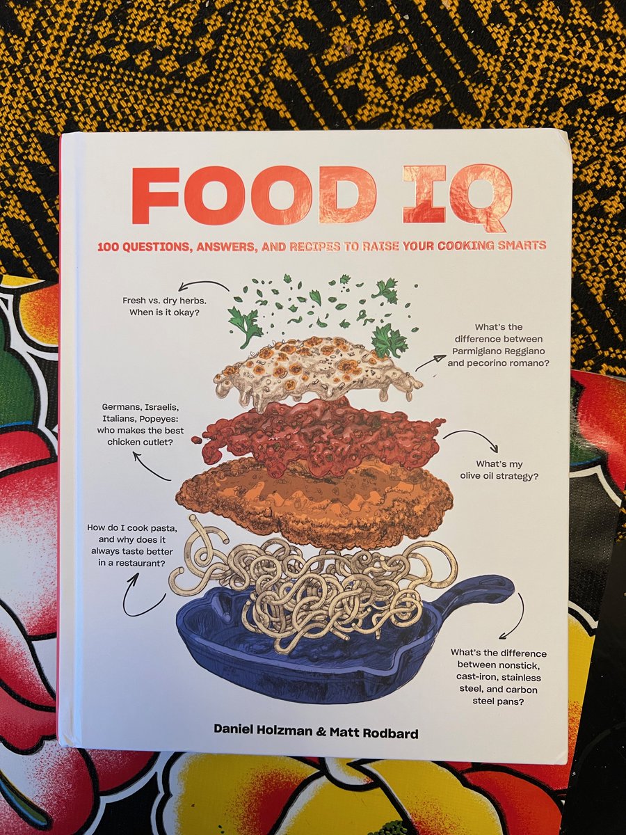 Food writer @mattrodbard and @chefholzman have a great new book, Food IQ. It digs into 100 questions in cooking & food culture. They even interviewed silly me. Check it out: foodiq.co/buy-the-book