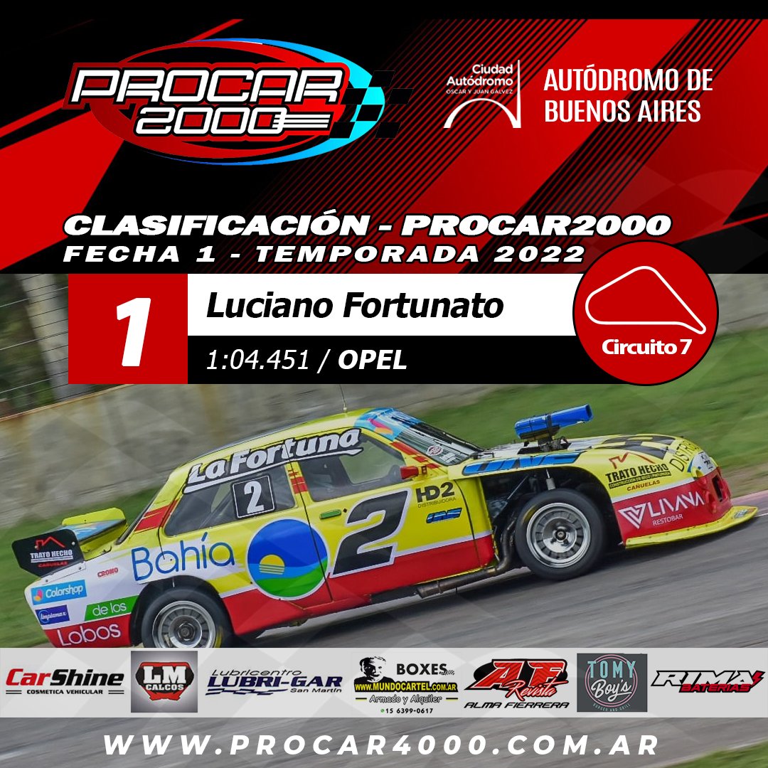 Procar_4000's tweet photo. Clasificación #Procar2000 #Fecha1 #Circuito7 #AutódromodeBuenosAires https://t.co/J2B1MZA7iN