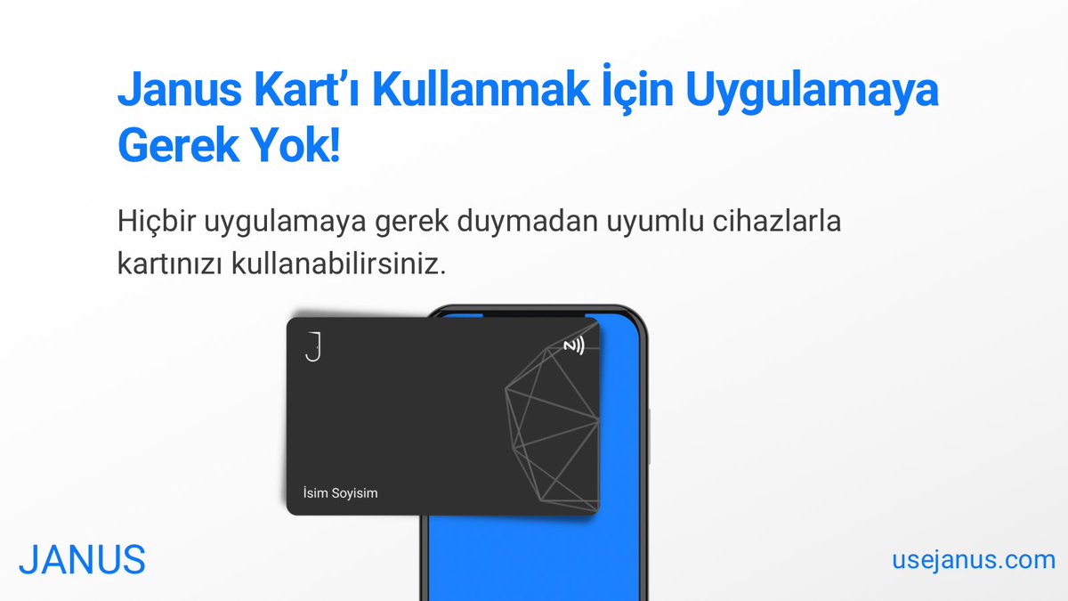 UseJanus's tweet photo. Janus Kart’ı Kullanmak İçin Uygulamaya Gerek Yok! 
Hiçbir uygulamaya gerek duymadan uyumlu cihazlarla kartınızı kullanabilirsiniz.

https://t.co/hIH13lRx0y

İncelemek için linke tıklayabilirsiniz 🙌🏻

#Janus #JanusKart #TemassızKartvizit #NFC https://t.co/XAhA3Vl7uJ