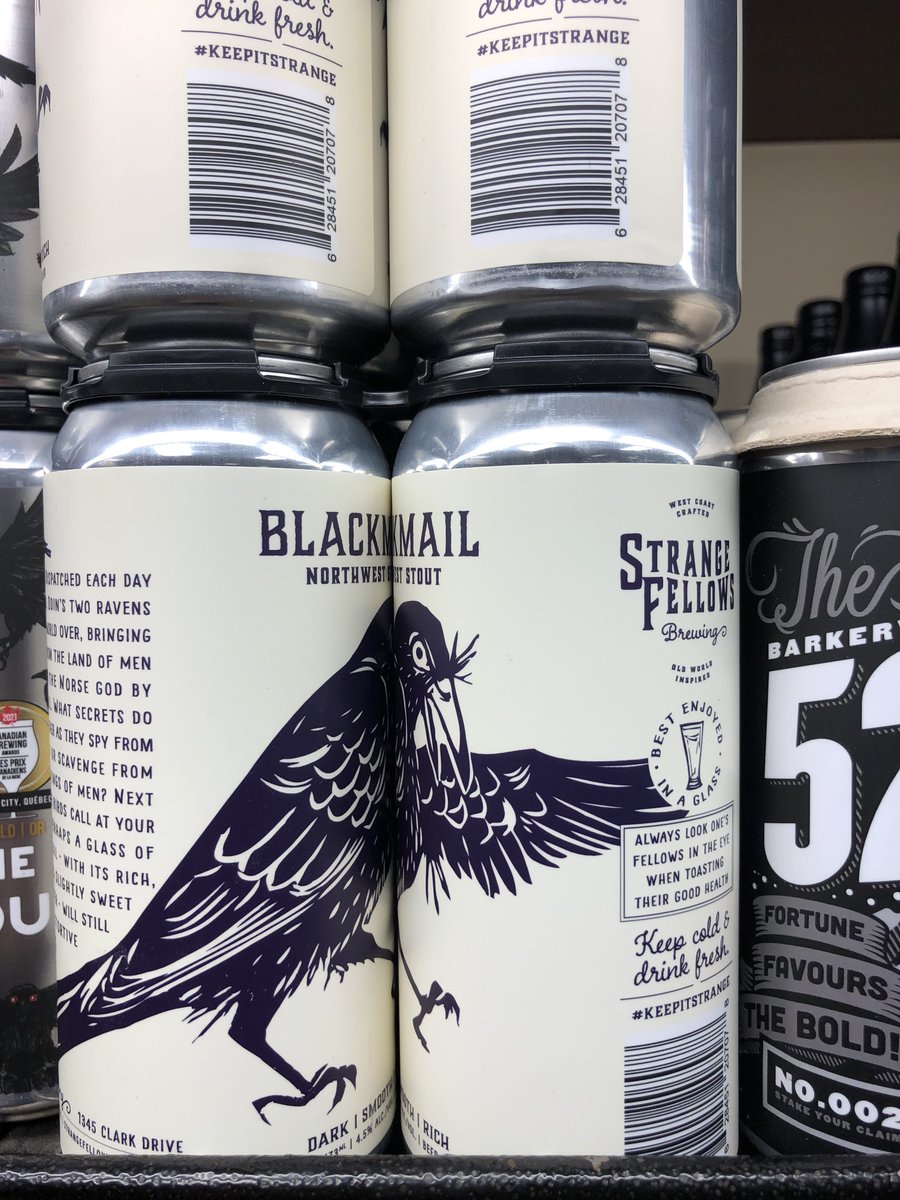 robsonbeers's tweet photo. The crows know everything !! Thats how they get the blackmail. @Strange_Fellows rich smooth #Stout #bccraftbeer  https://t.co/WXbRtpQCDI https://t.co/kw0EclroP5