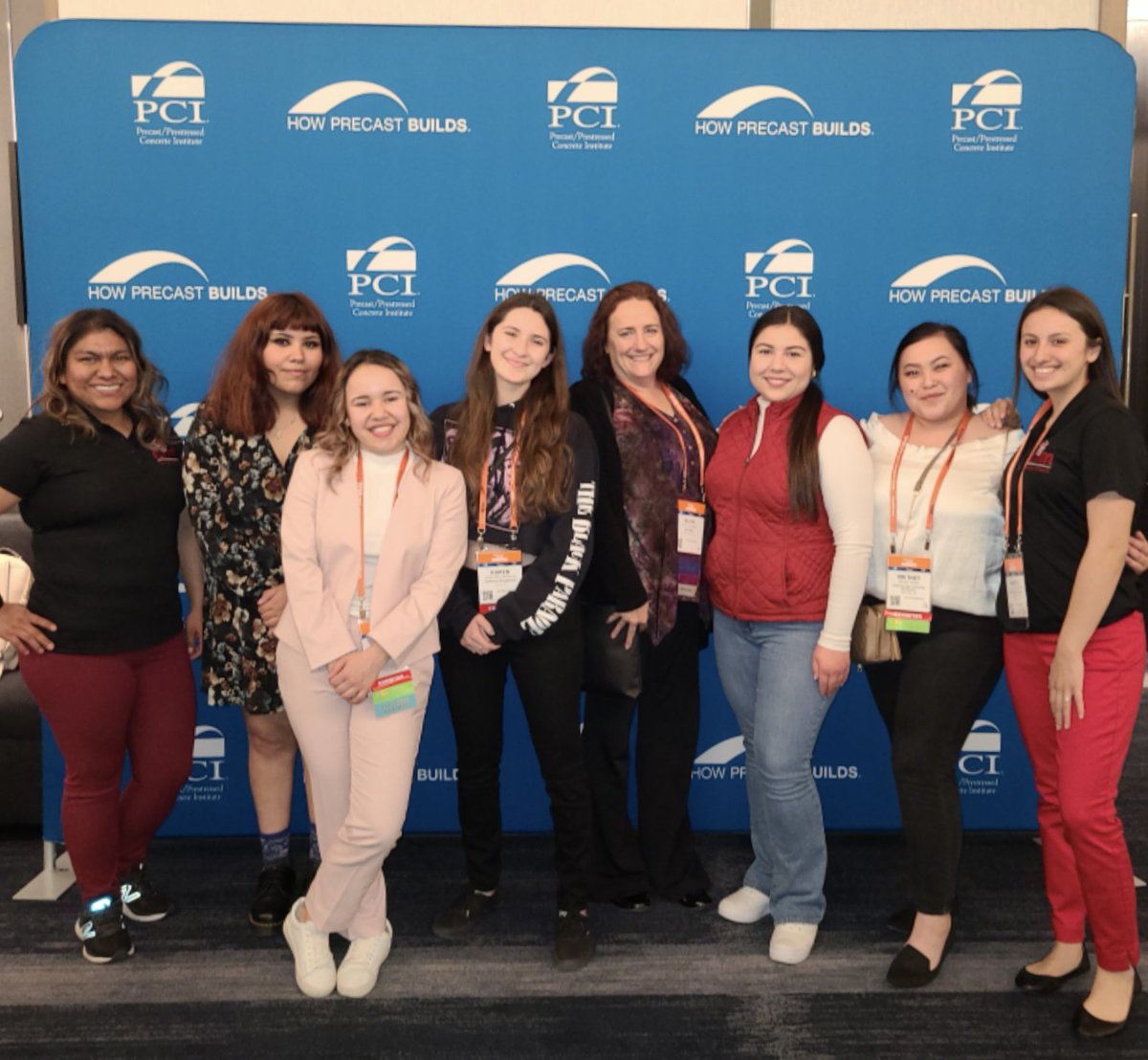 PciWest's tweet photo. Ruth Lehmann, Executive Director of PCI West and students from Chico State, Sacramento State and Cal Poly Pomona at the Women in Precast reception at the PCI Convention this week in Kansas City
#PCIconvention #learnprecast
#howprecastbuilds #pci https://t.co/DIppHfW5Rn